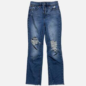 Madewell Jeans The Perfect Vintage Womens Size 31 Raw Hem Distressed Denim